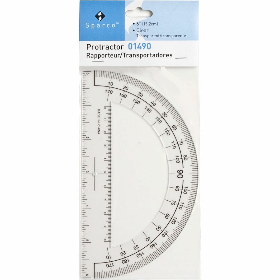 Sparco Professional Protractor - Plastic - Clear (SPR01490)