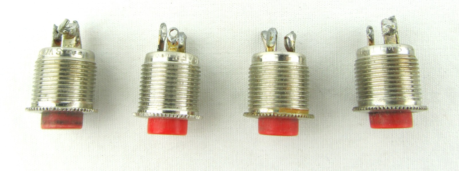 Switchcraft 903 Push Button Switch Red, Set of 4 - Used, Free Ship