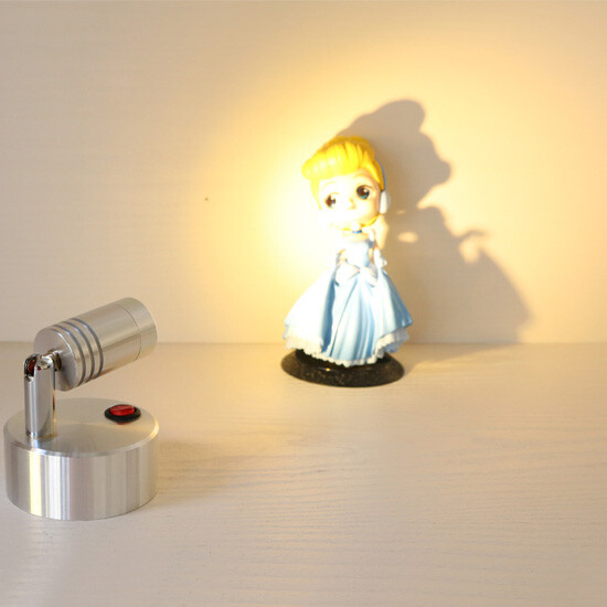 3W LED Picture Light Battery-Powered Reading Lamp Button Spotlight Wine Cabinet