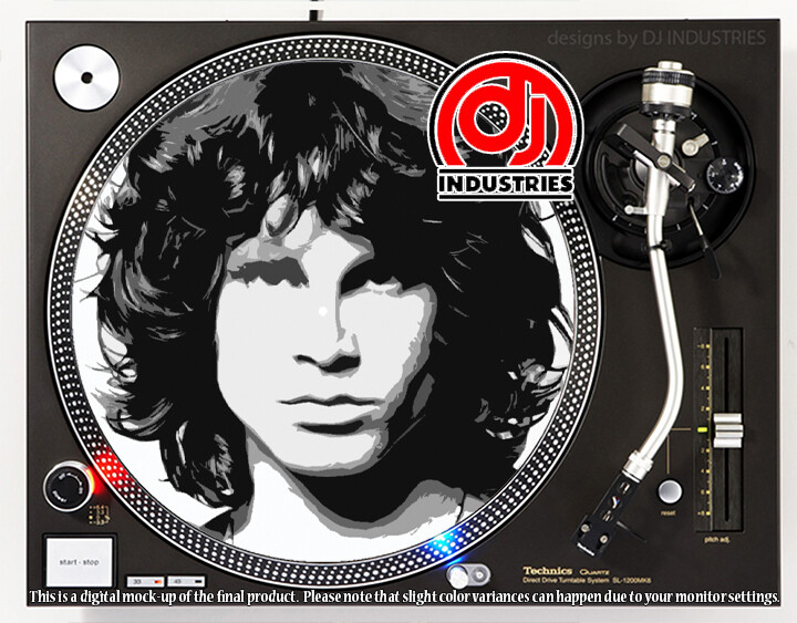 Jim Morrison - 7"-12" DJ slipmat for LP turntable record player