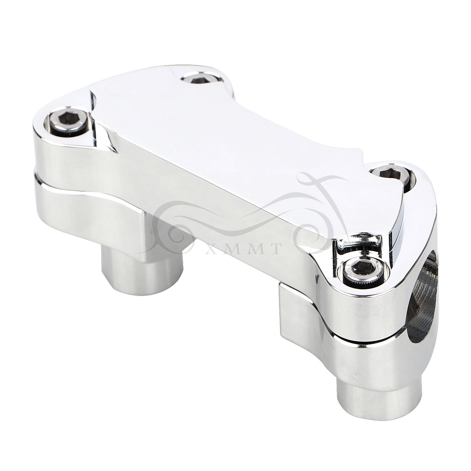 Chrome 1.7" Handlebar Risers Top Clamp For Harley Fat Boy Heritage Softail FLSTC