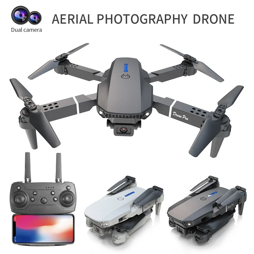 Drone 4K HD Dual Camera WiFi FPV RC Foldable Quadcopter Remote With Screen Gift