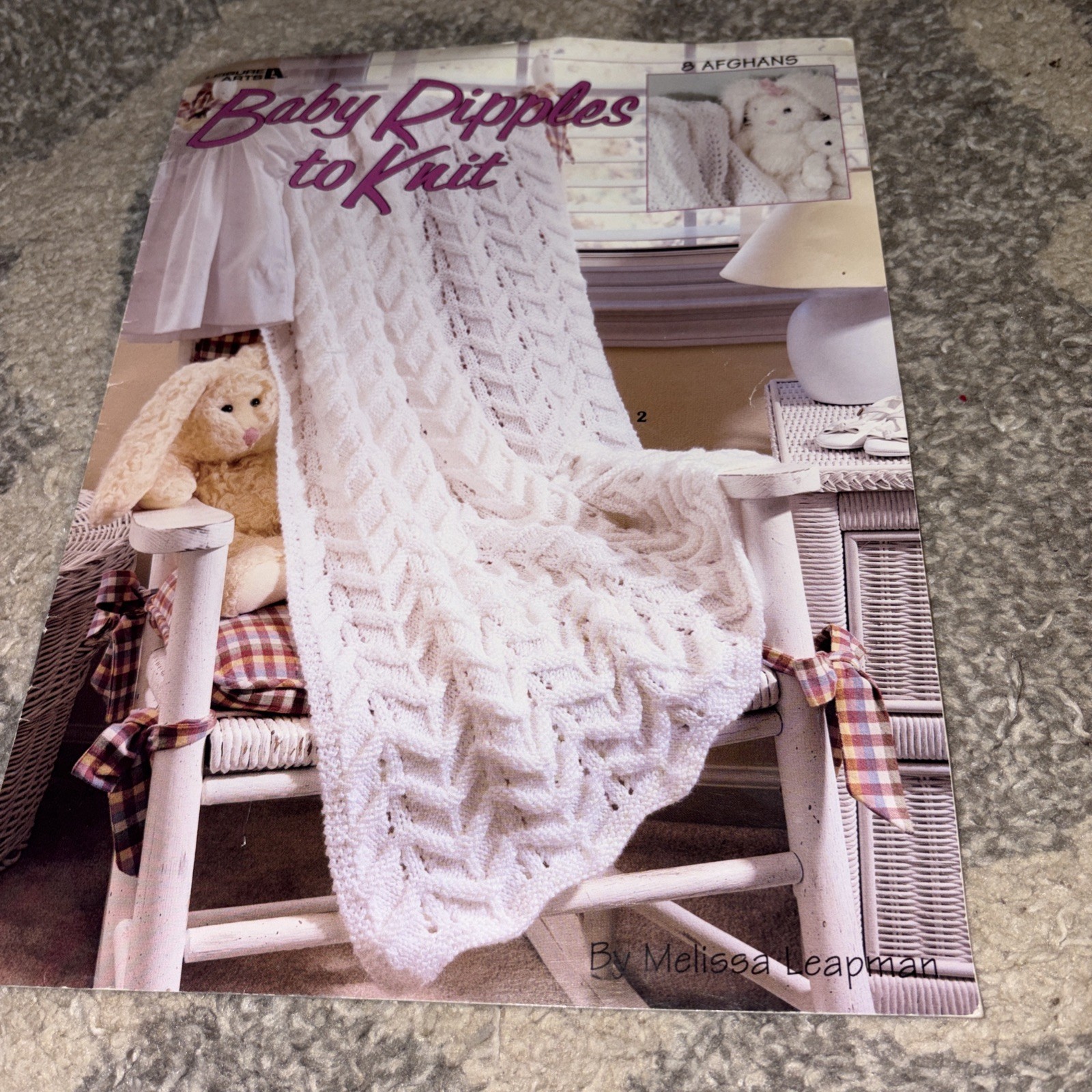 Good Condition Leisure Arts Baby Ripples to Knit Afghan Pattern Book