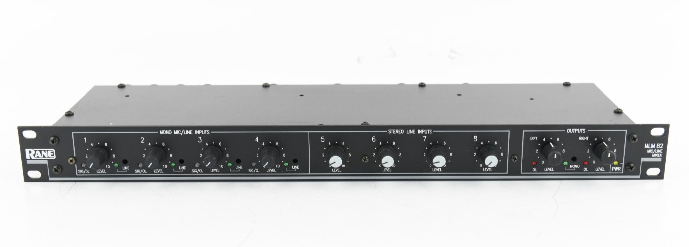 Rane MLM 82 Mic/Line Mixer Rack Unit - Good Working - No Power Cord