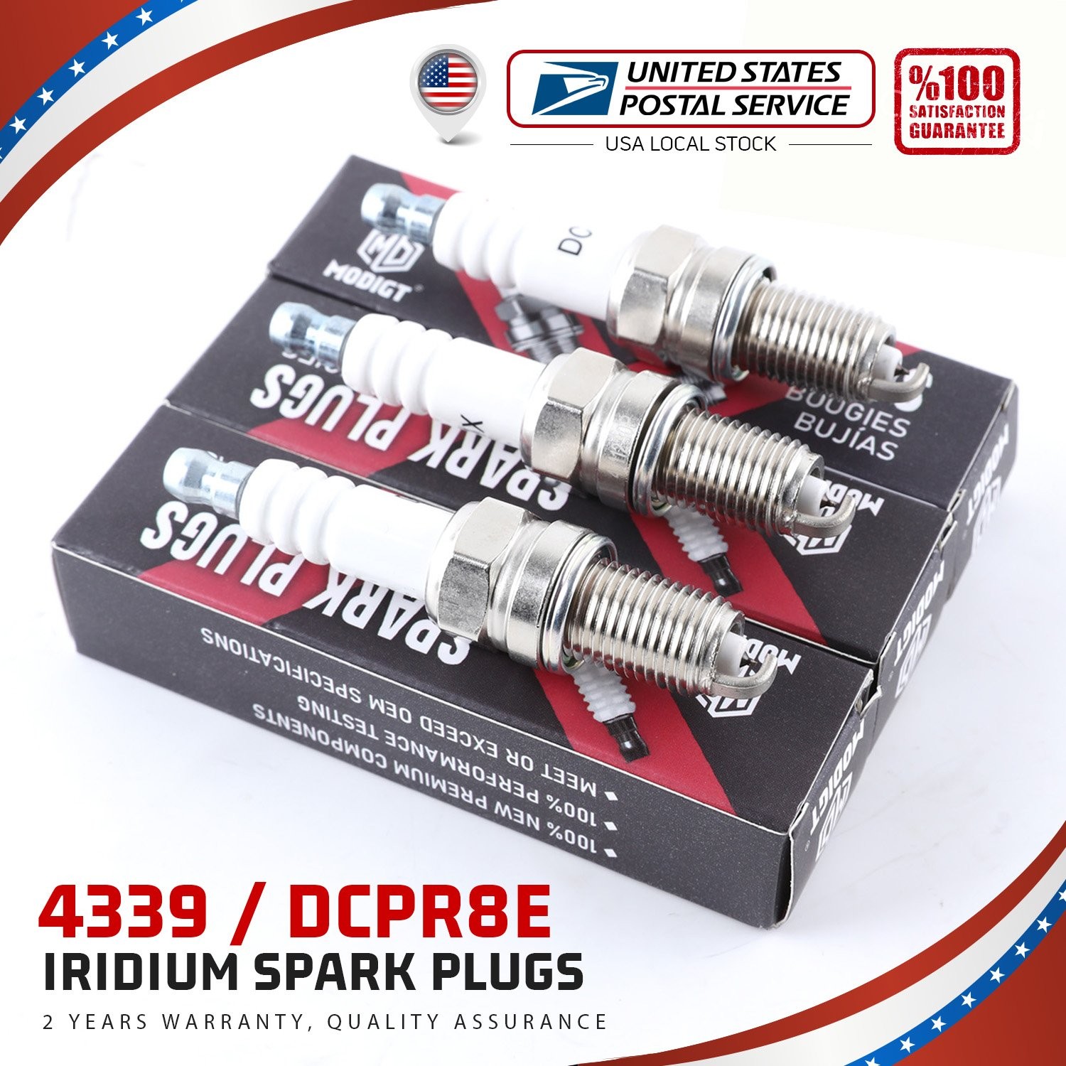 Set of 6 Spark Plugs 4339 for BMW Ducati Husaberg KTM Harley-Davidson Bombardier