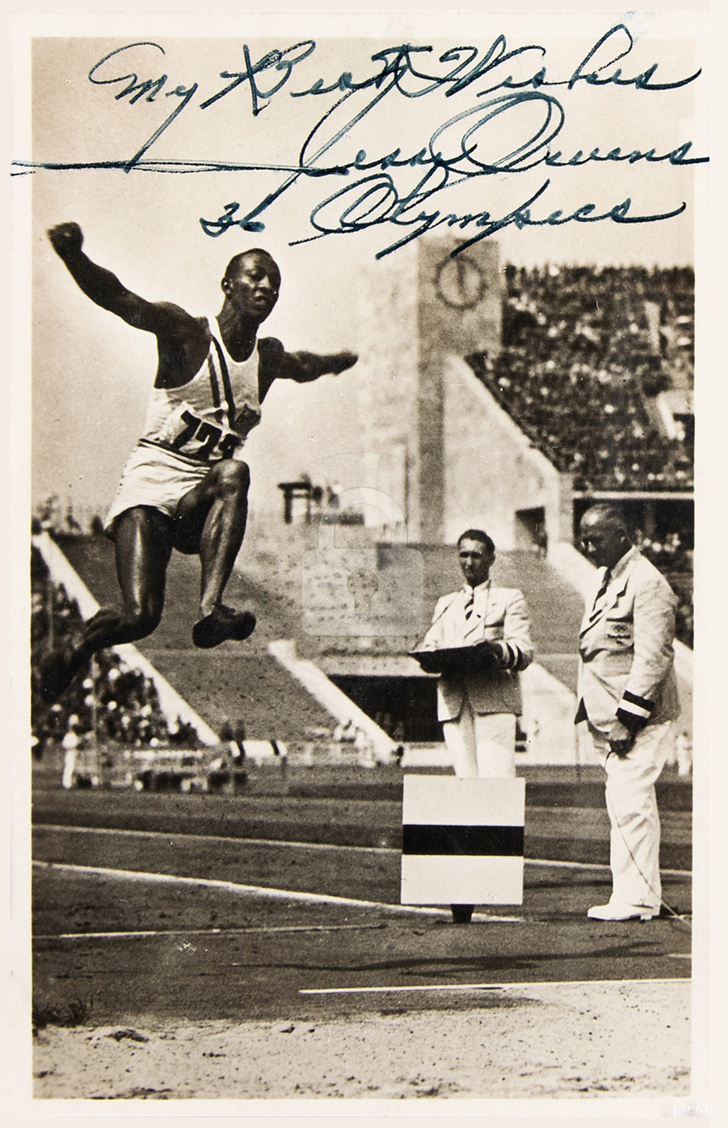 Jesse Owens Signed Autograph RPPC Photo Postcard COPY