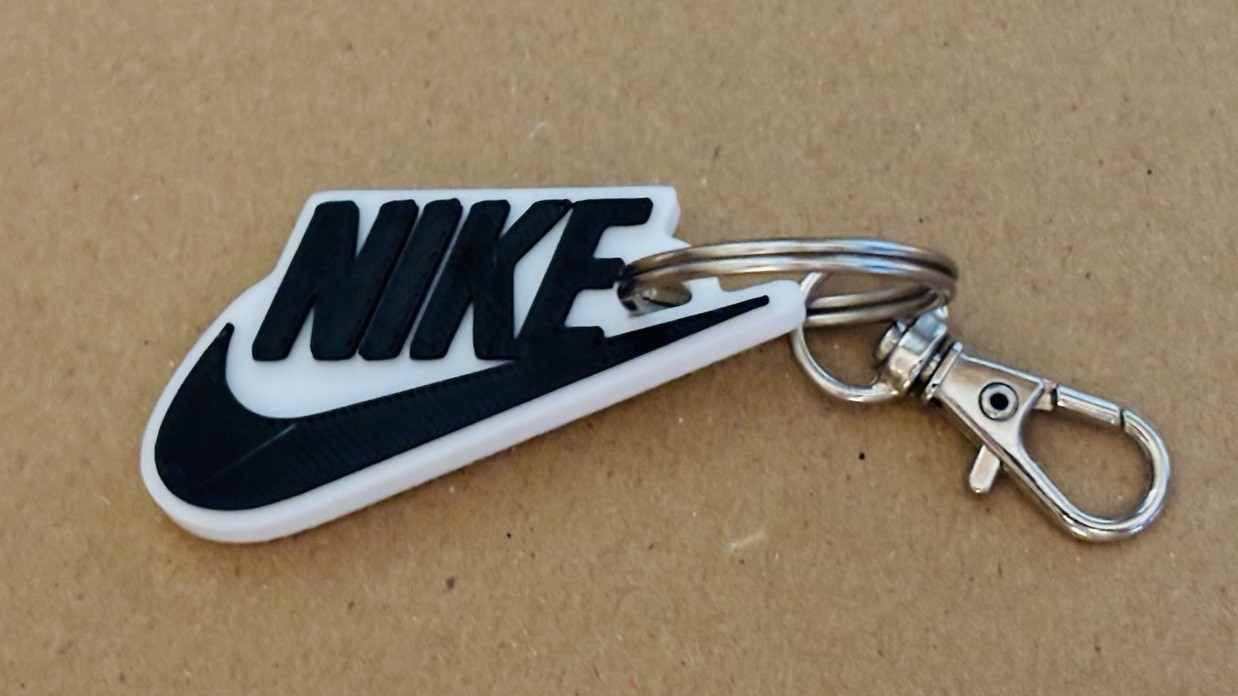 Nike Logo Keychain 3D Printed