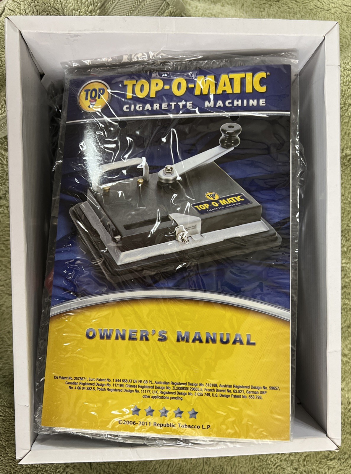 Top-O-Matic Cigarette Rolling Machine- Damaged Box- Opened & Never Used