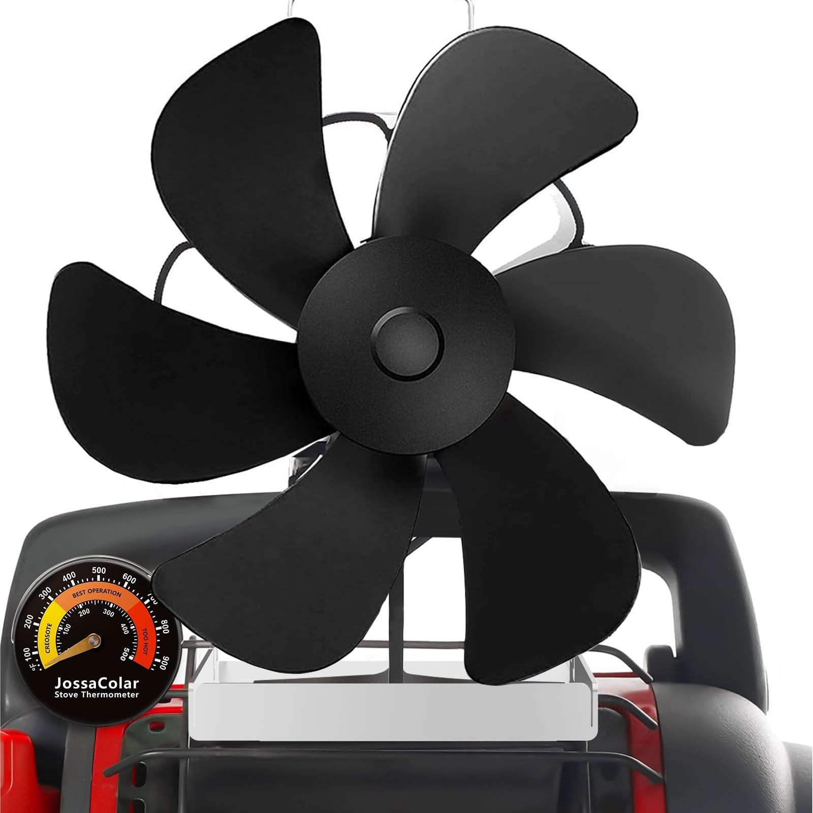 JossaColar Wood Stove Fan Heat Powered Fireplace Fan Non Electric, Thermal Fa...