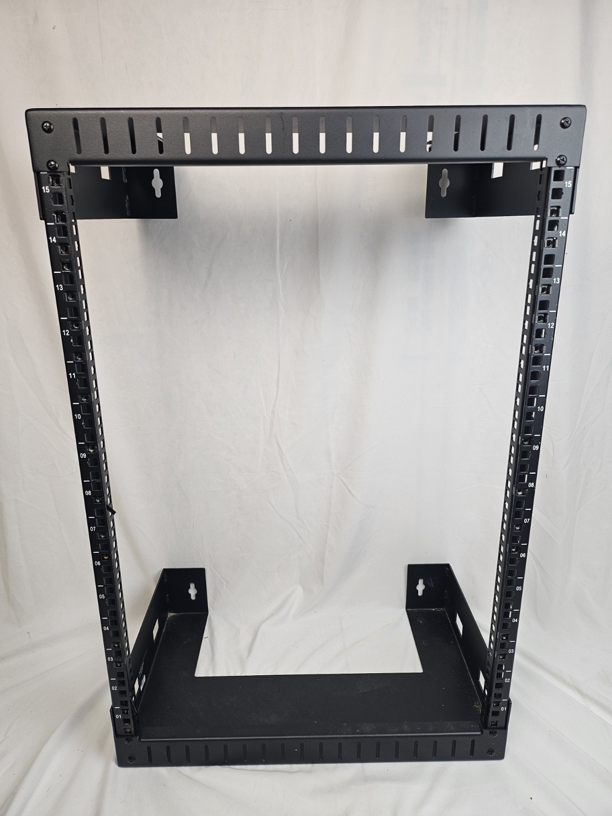 Startech 2-Post 15U Heavy-Duty Wall-Mount Network Rack, 19" Open, 12" Deep RK15