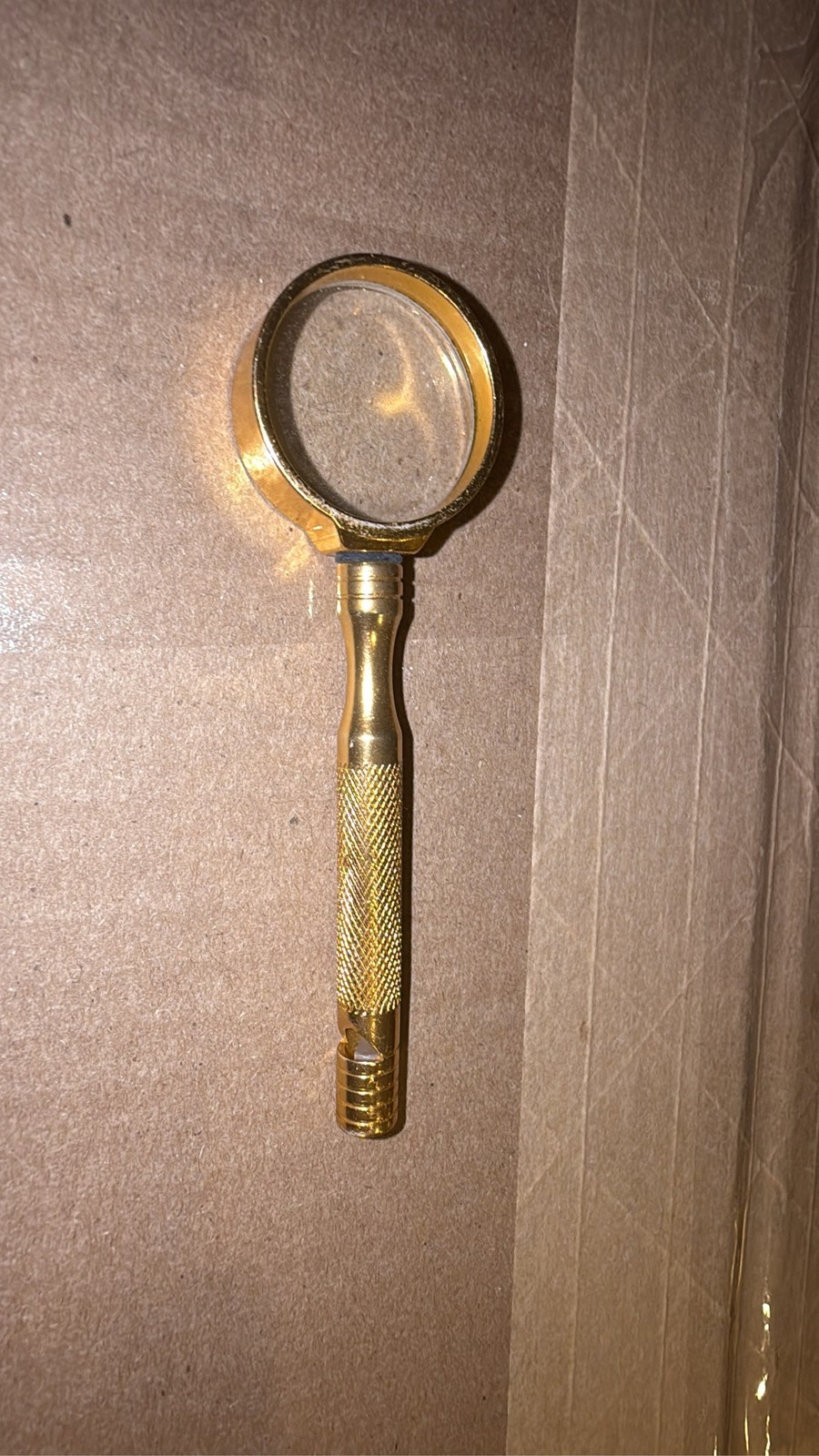 Golden Brass Magnifying Glass Desktop Magnifier 5 Inch
