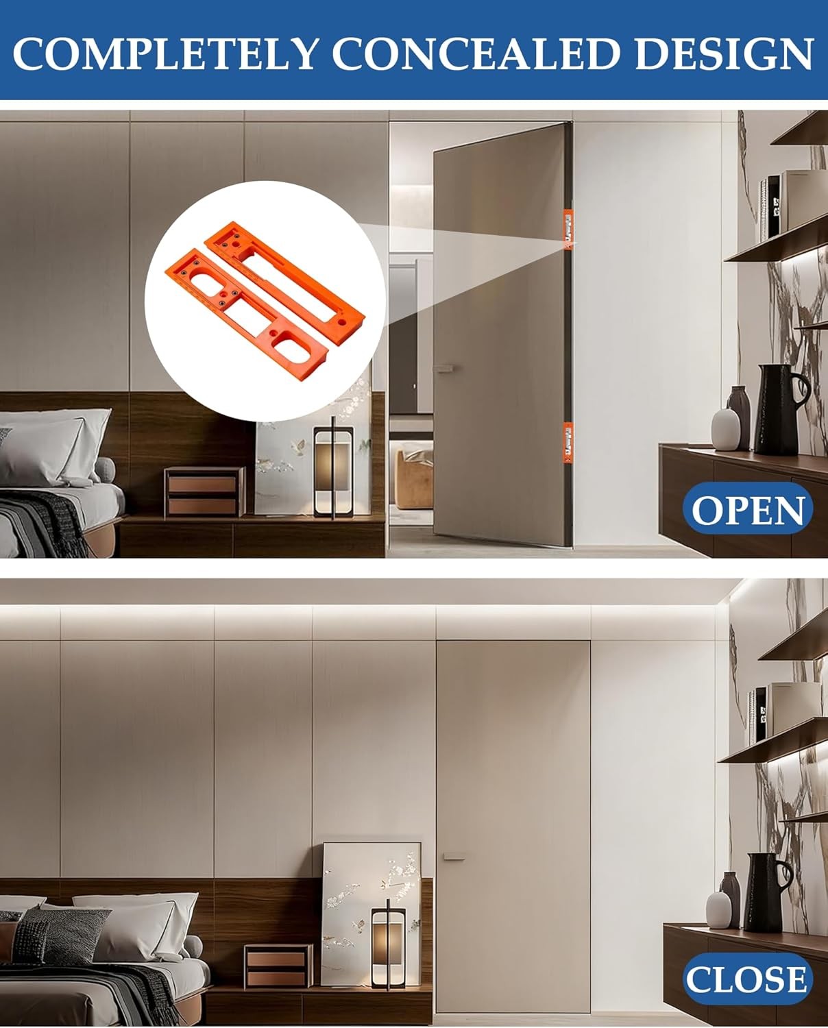 5.5-Inch Hidden Hinge Mortiser Template Invisible Hinge Router Guide for Door