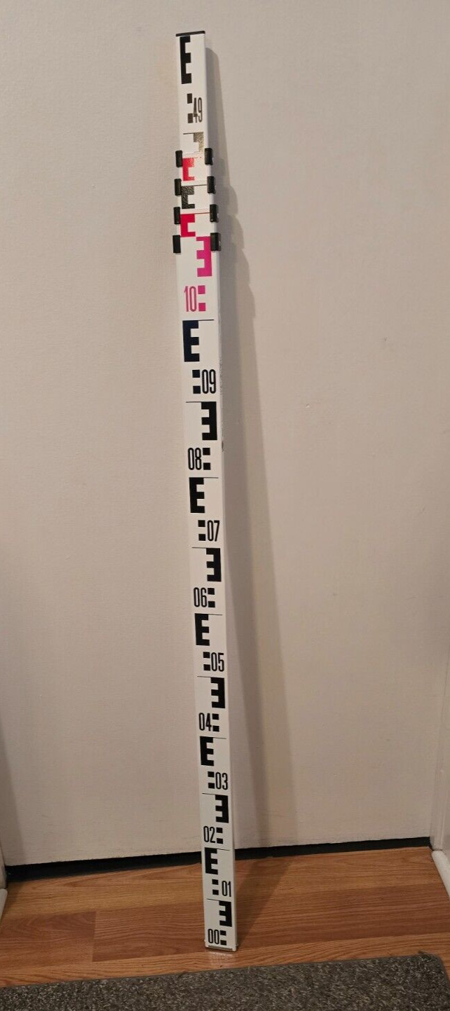 NEDO - ALUMINIUM TELESCOPIC LEVELING STAFF - adjustable bubble - NEW
