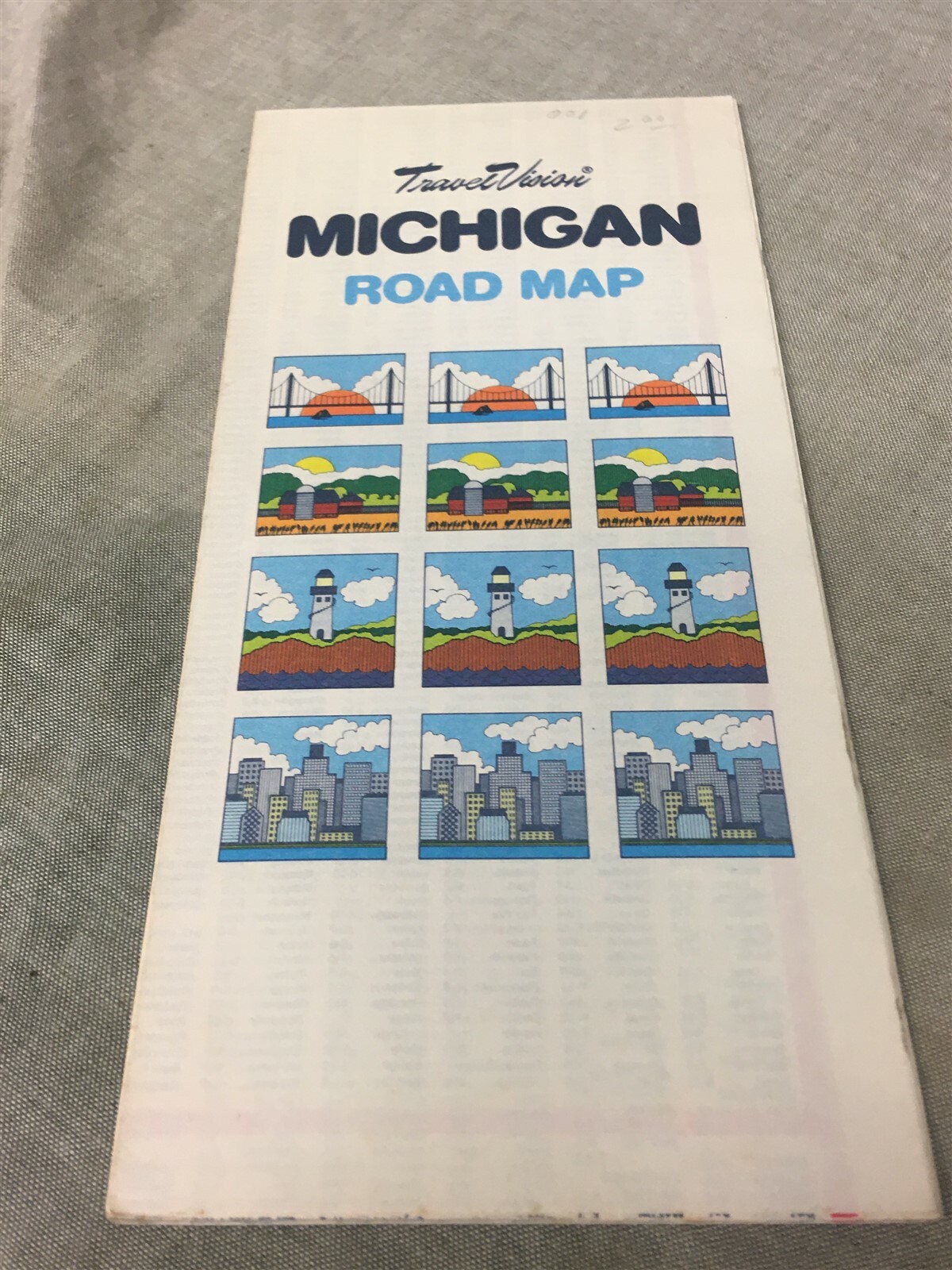 1984 Travel Vision Michigan Road Map