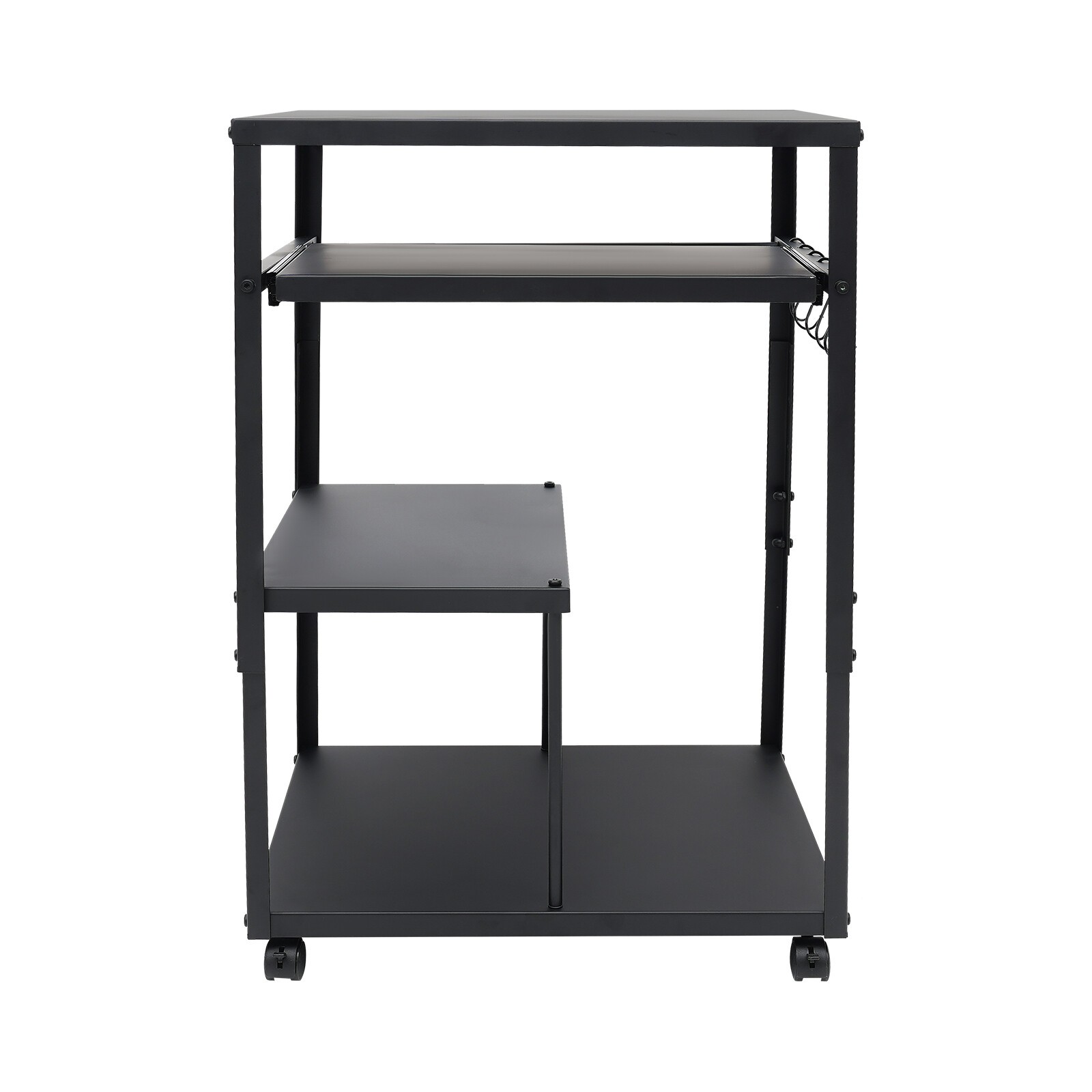 Computer Desk With Keyboard Tray Height Adjustable Rolling Presentation Table