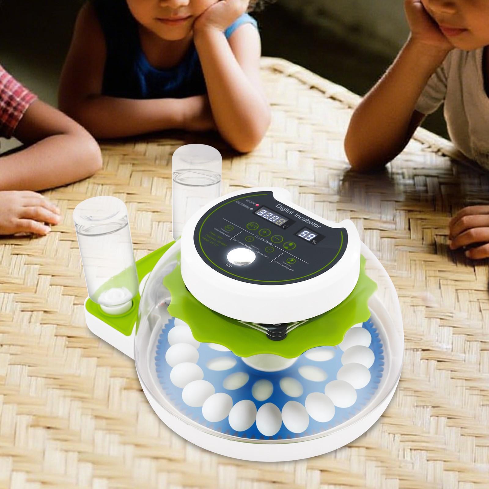 Quail Egg Incubator Small Chicken Brooder Poultry Incubating Machine 33 Capacity