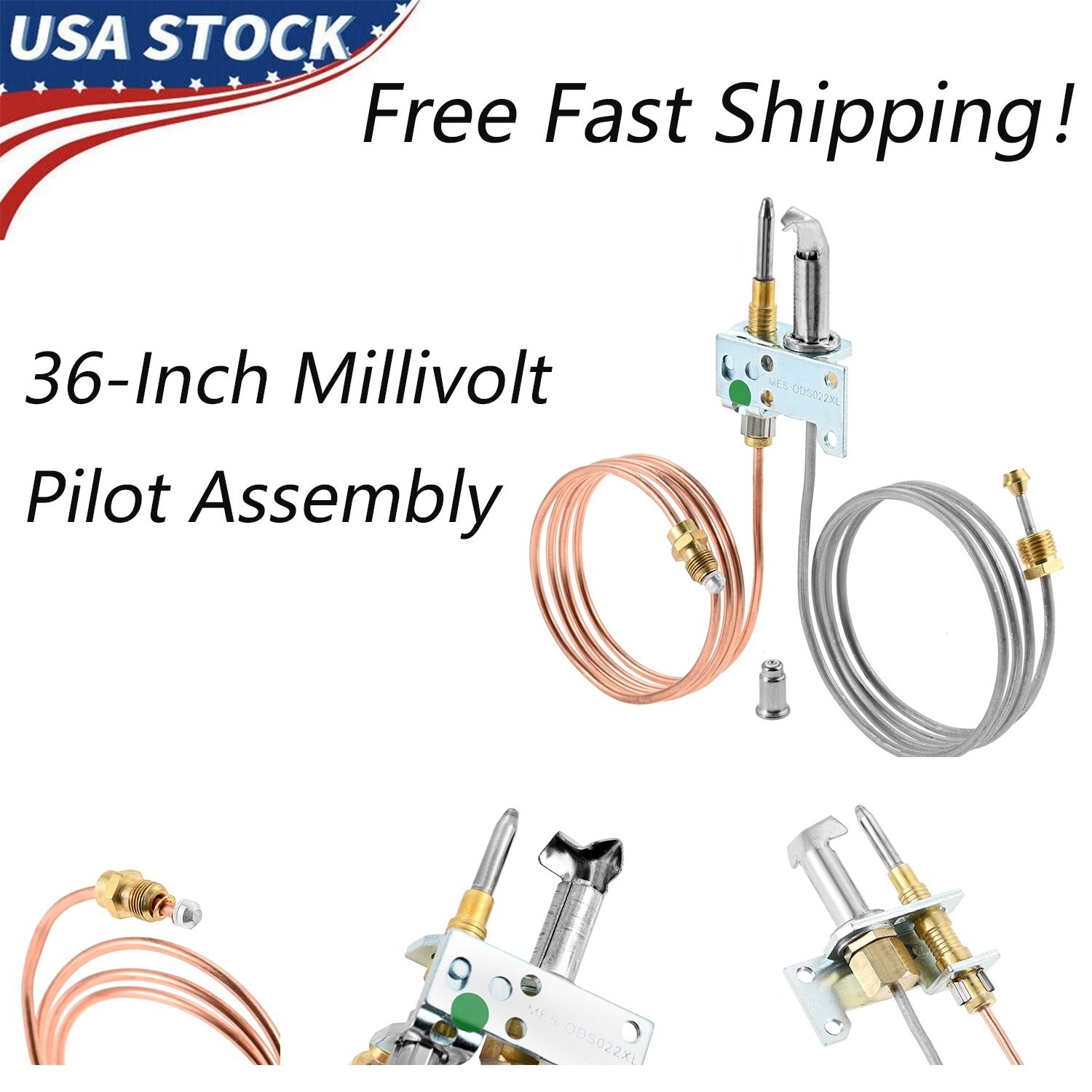Natural Gas LP Pilot Burner Assembly Part for Rebertshaw HPC-102-36 Pilot Burner