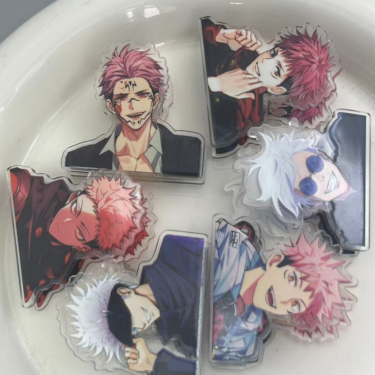 Jujutsu Kaisen Stationery Clamp Acrylic Paper File Homework Folder Epoxy Clip