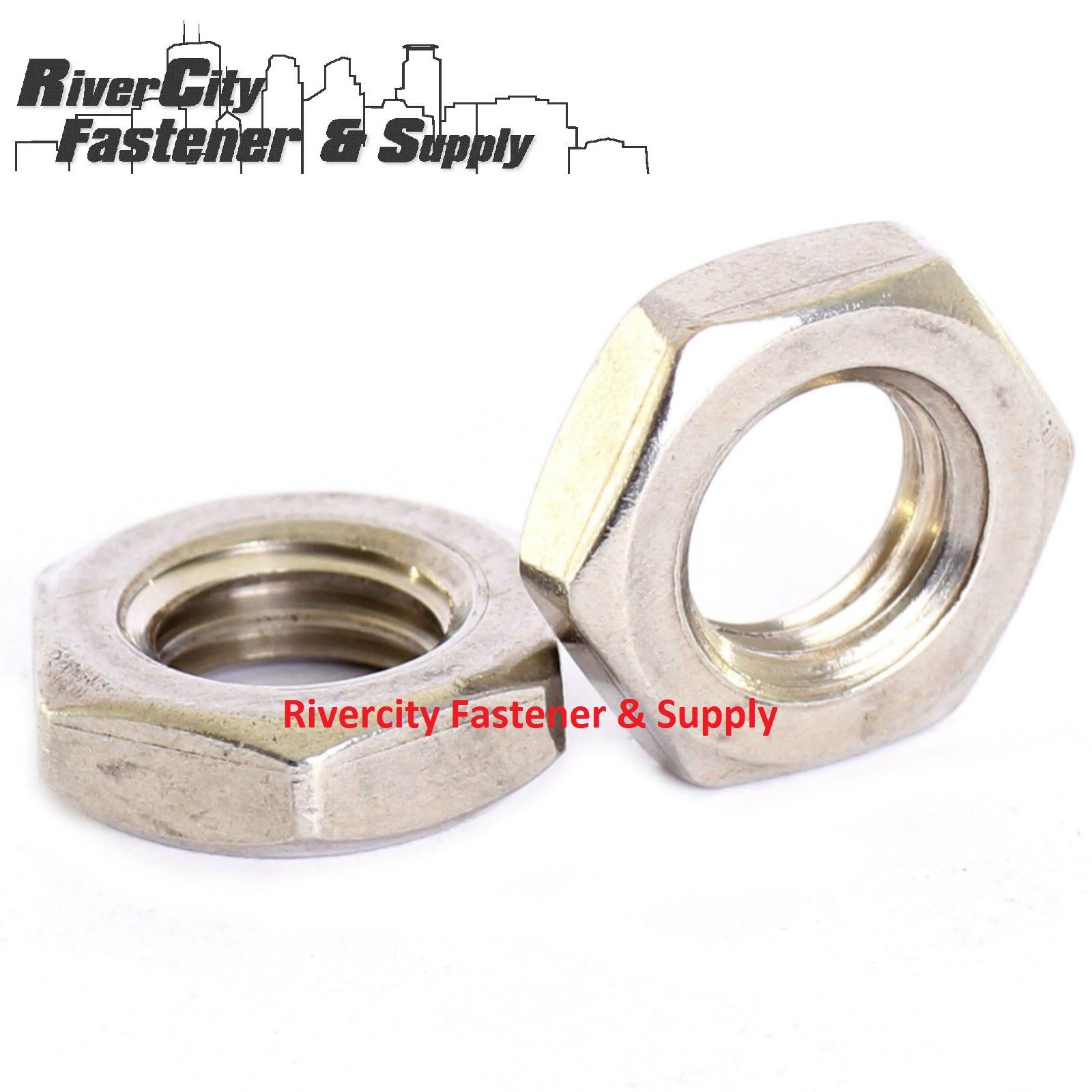 (10) M6-1.0 Left Hand Thread Jam Nut A2 Stainless  6mm With 10mm Hex M6x1.0 Nuts