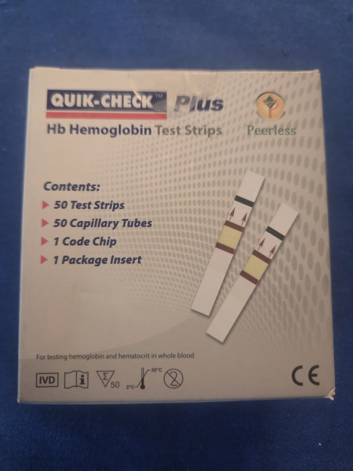 TEST STRIPS Quik Check Strip HB Hemoglobin Strip 50 pcs