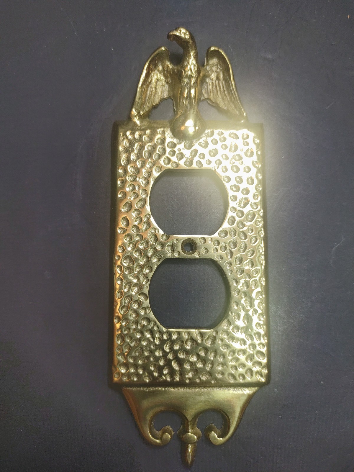 Polished Brass American Eagle Outlet  Plate Cover Vintage R. Christensen
