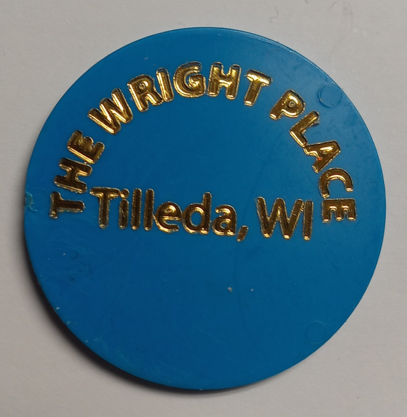 Plastic Trade Token Tilleda Wisconsin