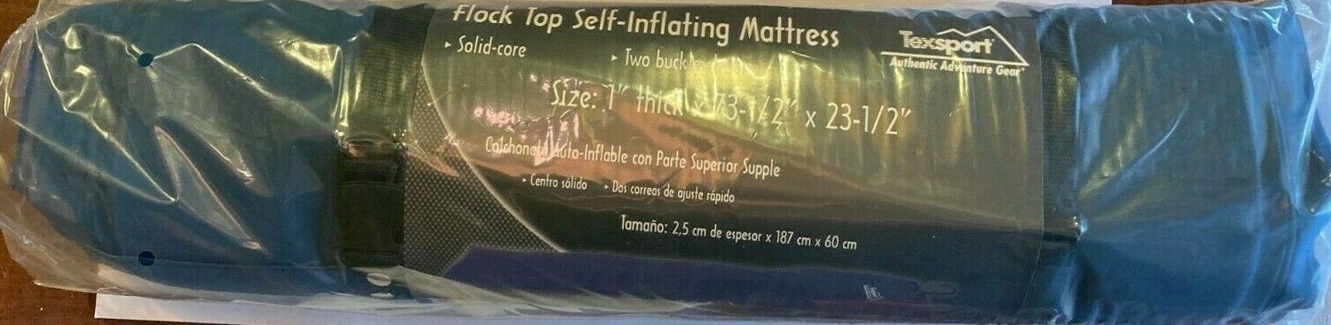 BASS PRO SHOP TEXSPORT FLOCK TOP SELF INFLATING MATTRESS NEW @@@@@@@@@@@@@@@@@@@