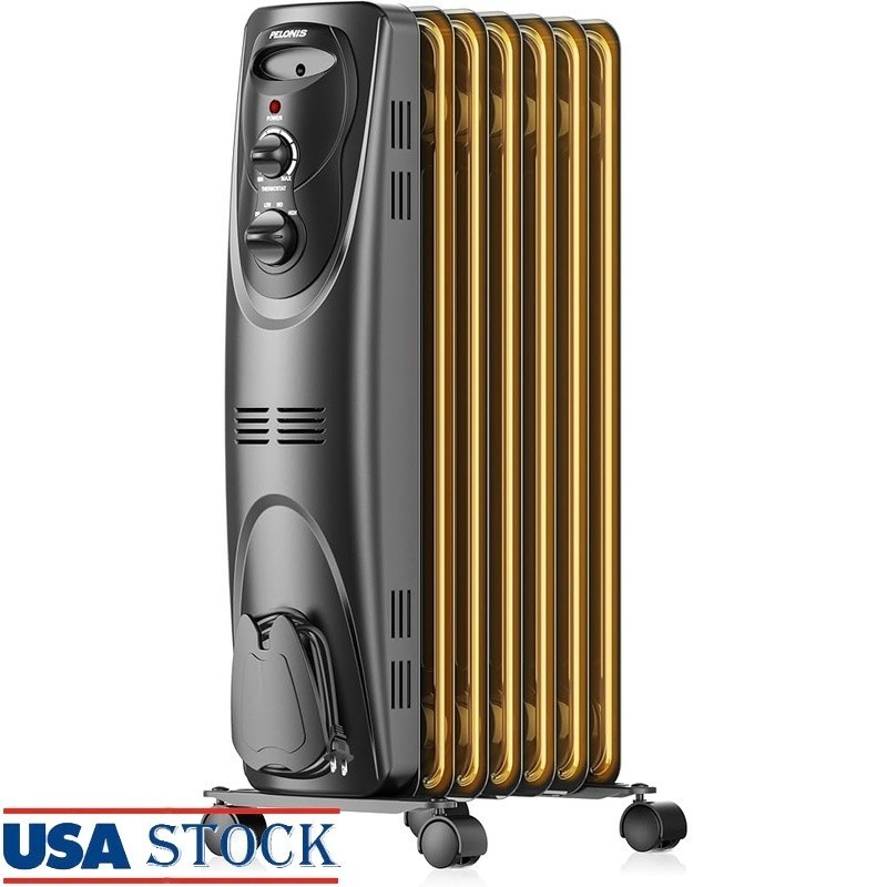 1500W Portable Oil Heater Indoor Tip Over Protection Energy Efficient Quiet New