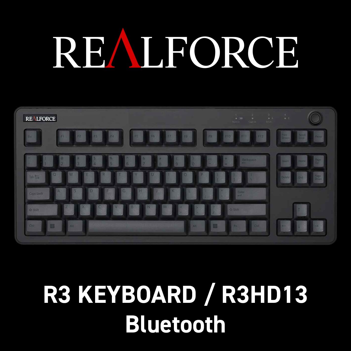 Topre REALFORCE R3 Keyboard R3HD13 Bluetooth 5.0 USB US ANSI 30g Black Dark Gray