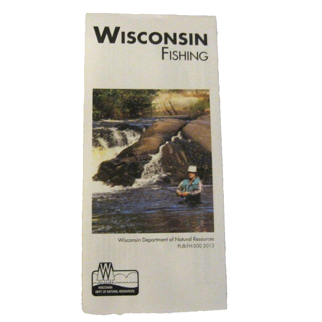 Wisconsin Fishing Fold-Out Pamphlet Full Color Pictures of Fish Species