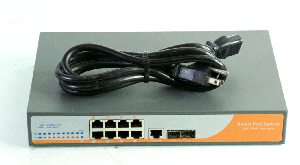 IC Realtime ICR-10G-8POE-Managed PoE Switch Tested/ Working o35