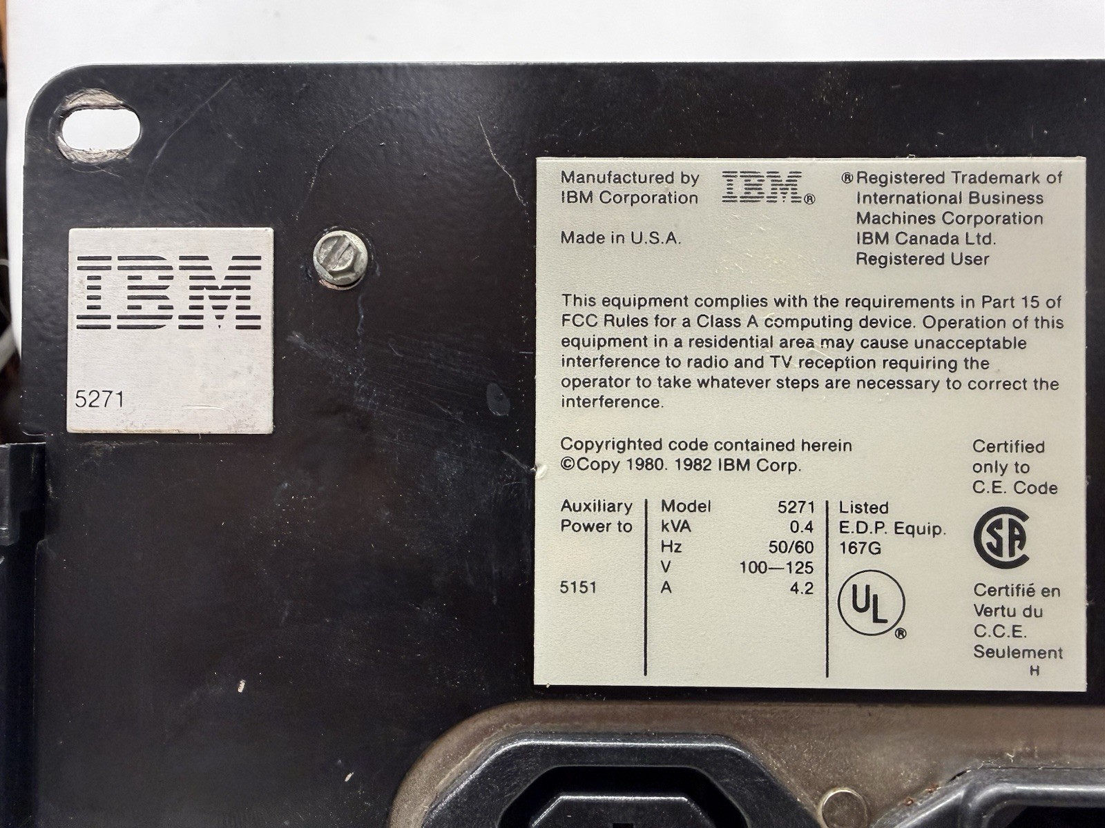 Vintage IBM 3270 PC 5271 Desktop Personal Computer