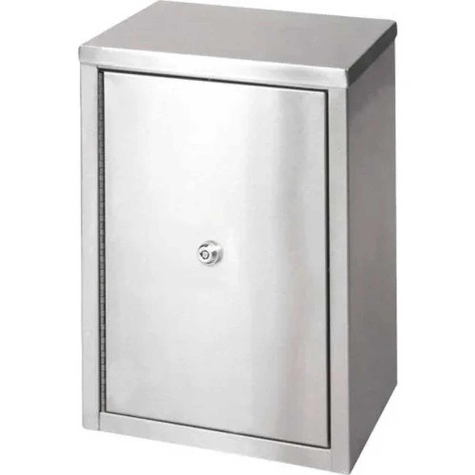 Stainless Steel Double Door Narcotic Cabinet with 2 Shelves, 11"W x 8"D x 15"H
