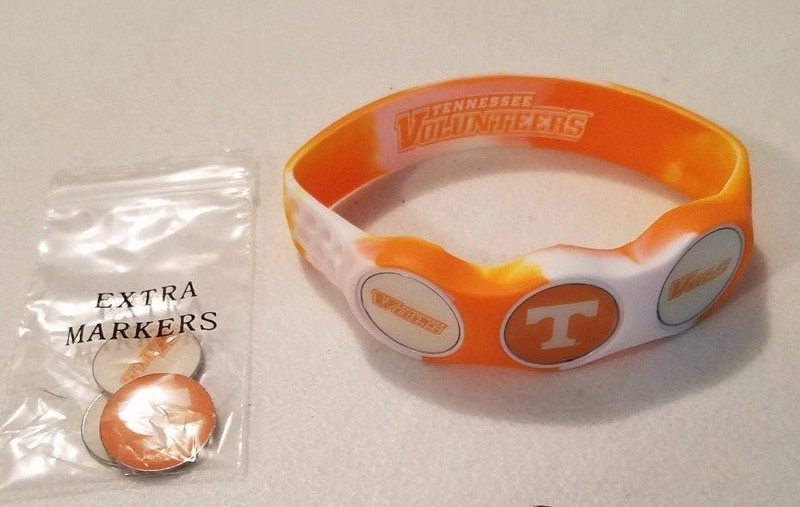 Wrist Skins Golf Ball Marker Bracelet,Tennessee Volunteers,Magnetic,Size - L,M,S