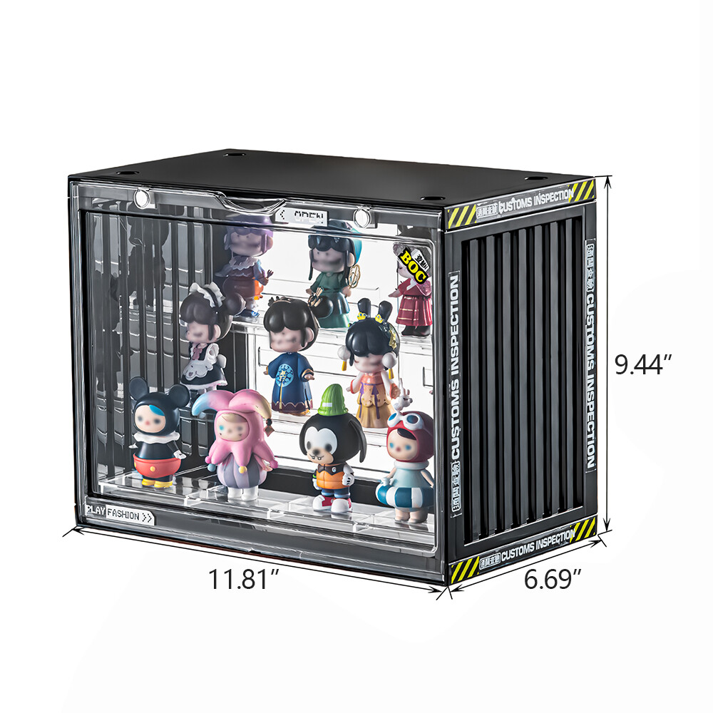 3-Tier Clear Display Case Figure Model Storage Rack Blind Box Dustproof Box Unit