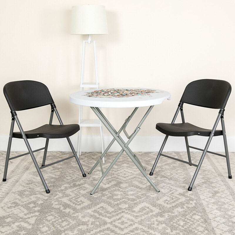 Black Plastic Folding Chair