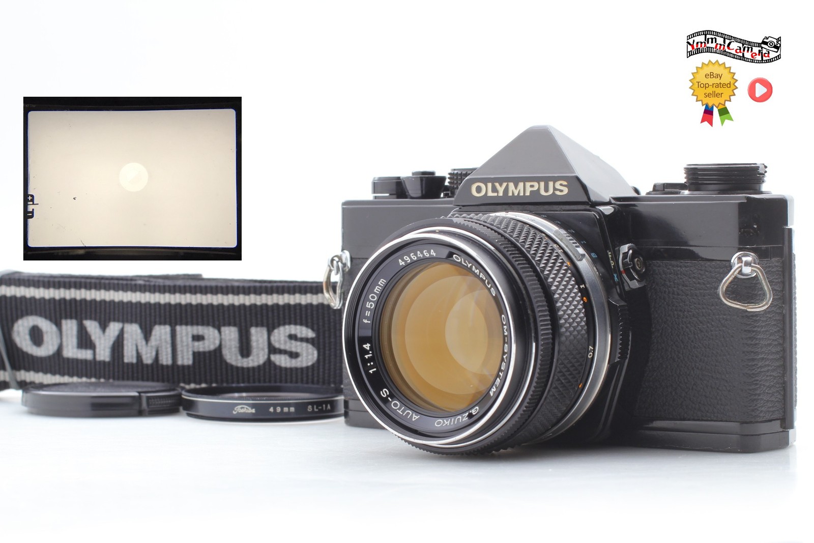 Meter Works [Near MINT] Olympus OM-1 Film Camera G. Zuiko 50mm F/1.4 Lens  JAPAN