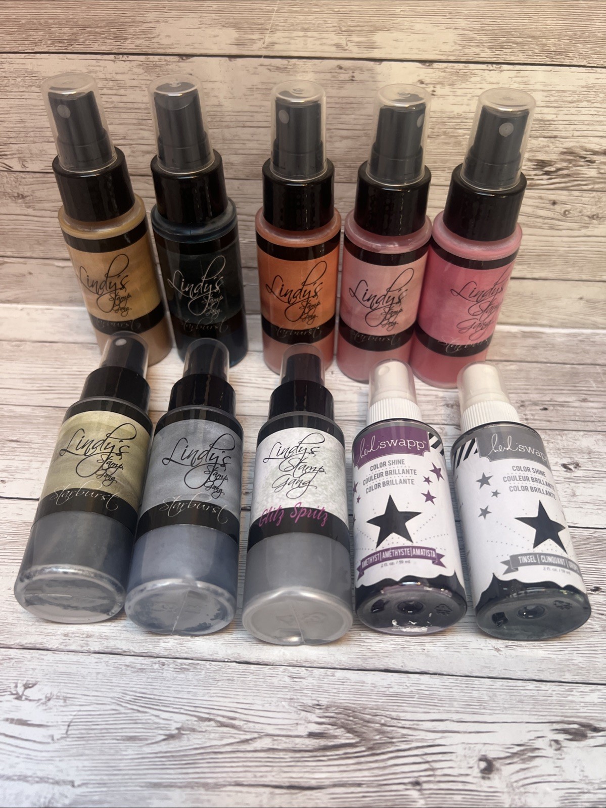 Lindy's Gang Starburst, Glitz and Heid Swapp Color Shine Sprays Lot of 10