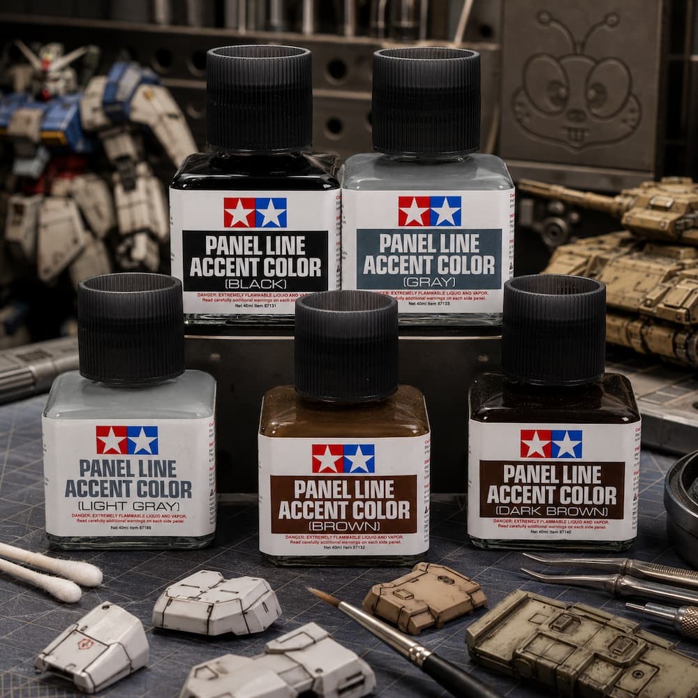 Tamiya Panel Line Accent Color🍯Enamel Wash Liner Hobby Scale Model Kit Paint