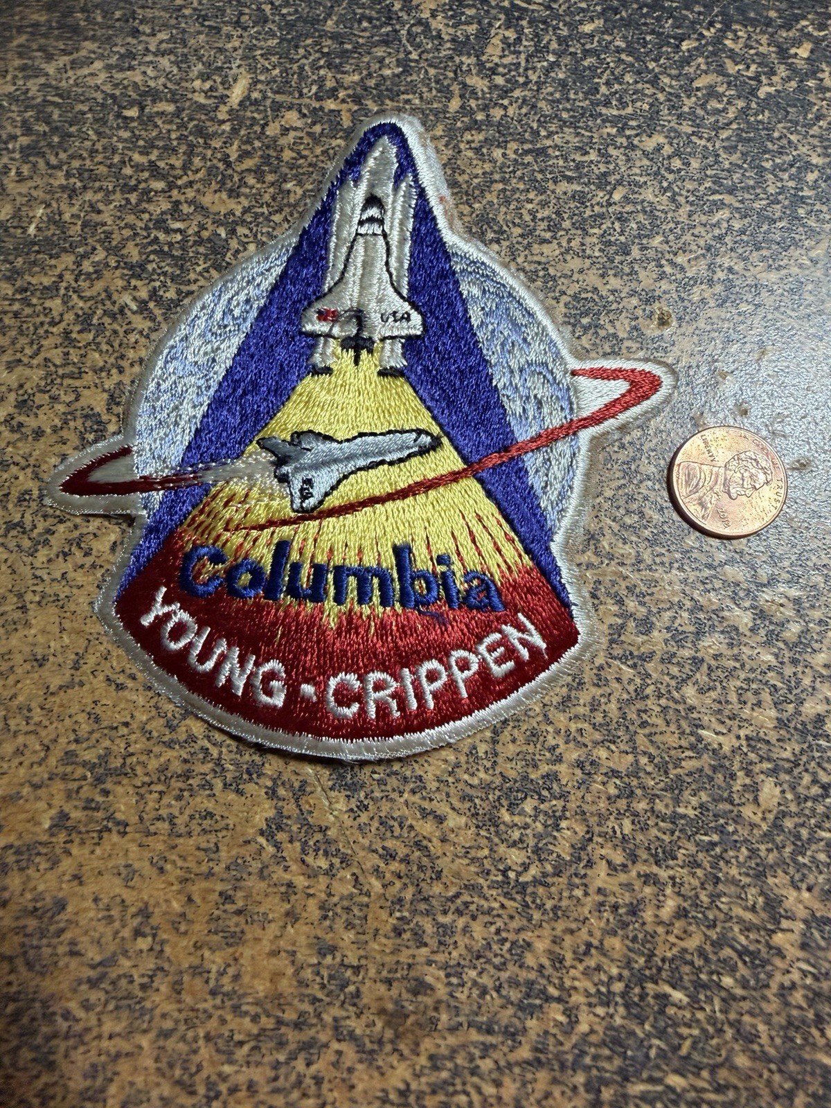 NASA Columbia Young - Crippen Embroidered Patch for STS-1 Mission Space Shuttle
