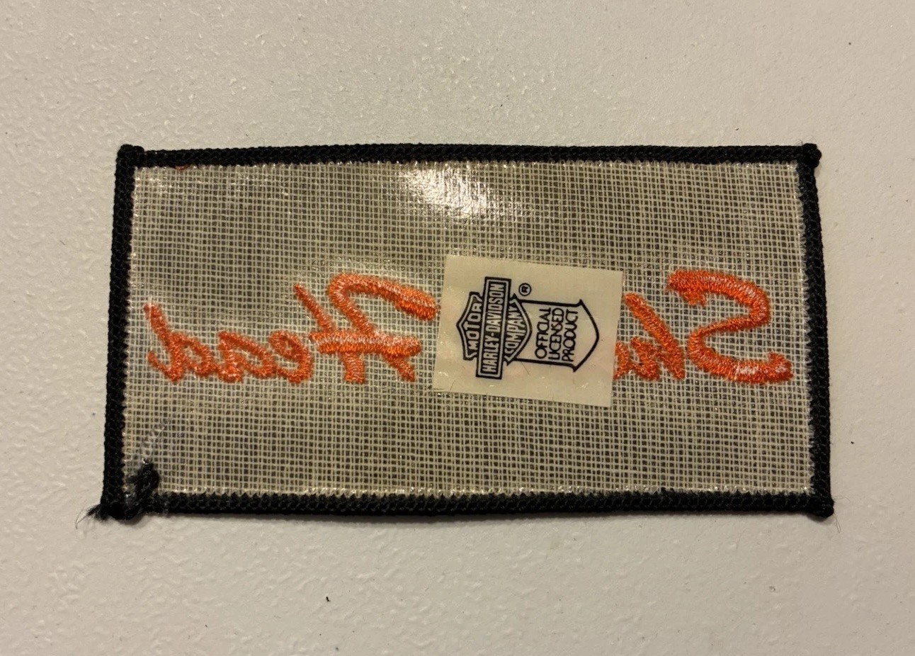 4" Harley Davidson Shovel Head patch Black Orange Rectangle Motorcycle OLP