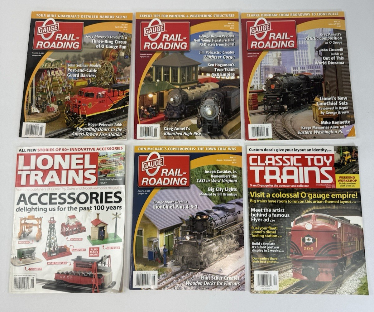 Lionel Trains Magazine O Gauge Rail Reading Classic Toy Trains Magazine Lot