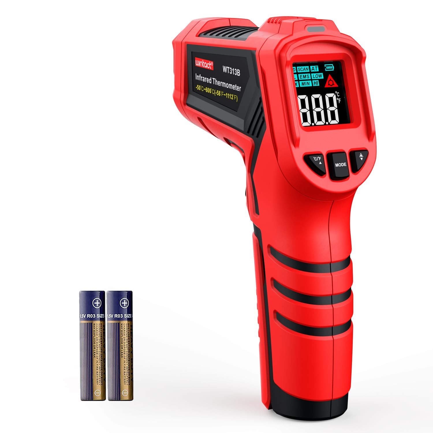 Laser Infrared Thermometer Gun, -58°F to 1112°F Surface Heat Temperature Gun,...