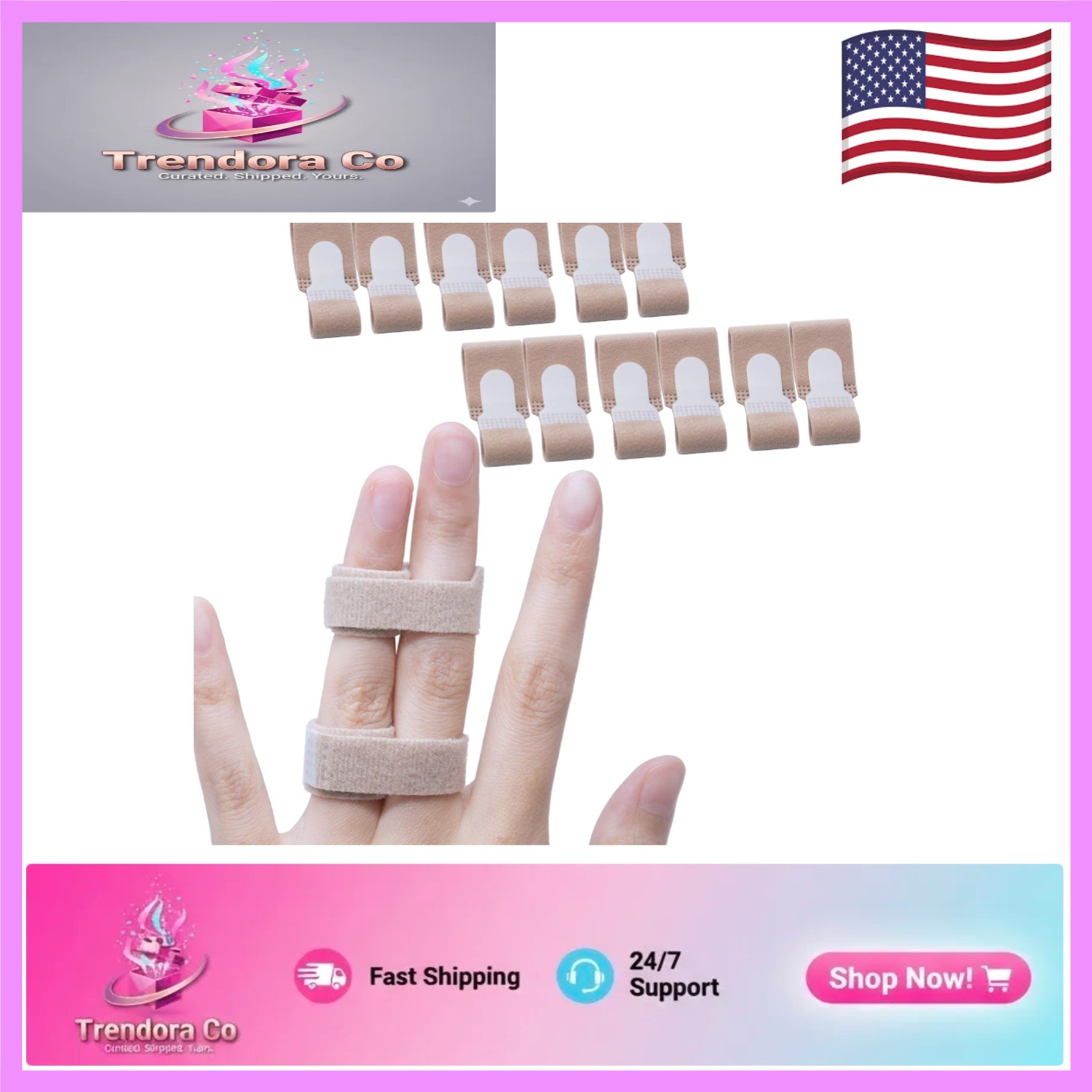 Healing Finger Buddy Wraps, 12 PCS: Soft Fabric Splints for Any Finger Size