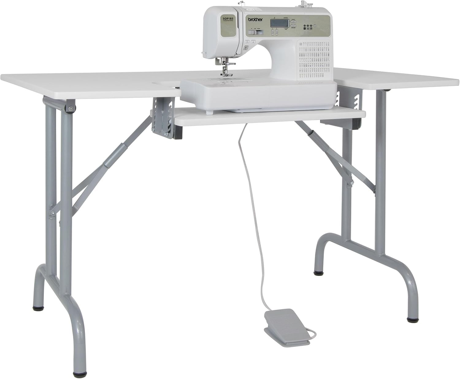 Sew Ready Folding Multipurpose Sewing Table - 47.5" W x 28" D Silver/White