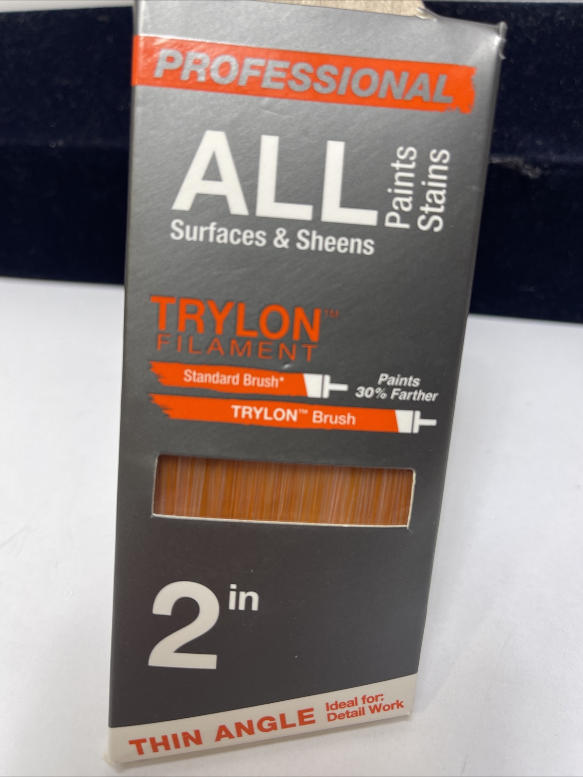 PRO 2” Trylon Filament Thin Angled Paint Brush