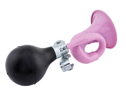 bike Bugle Horn 7 1/4" Pink.