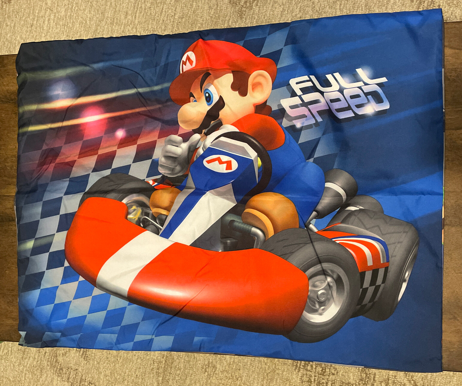 super mario bros mario kart pillow sham standard full speed@