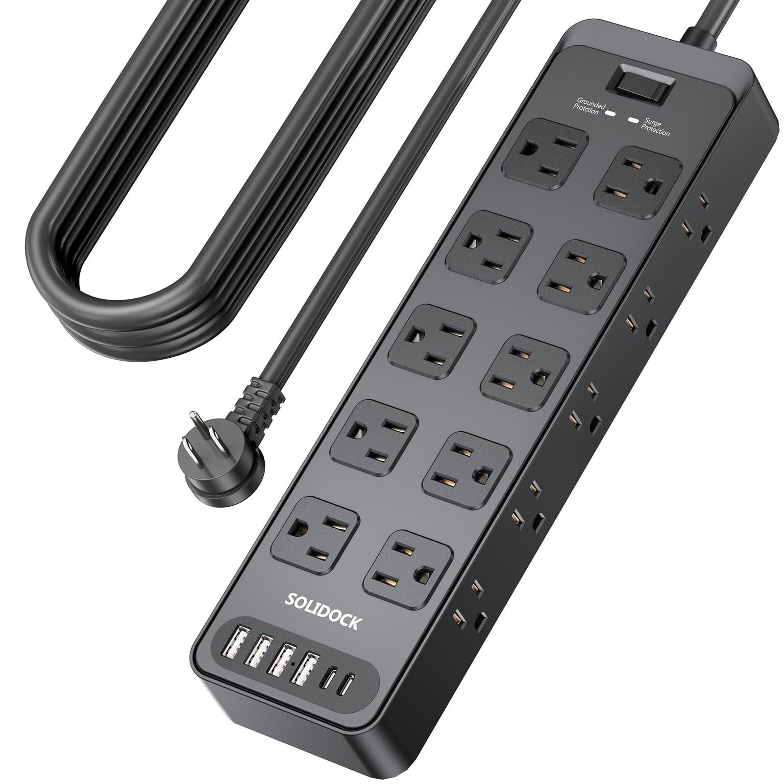 20 Outlet Power Strip with USB C,6Ft Extension Cord with Multiple Outlets, 27...
