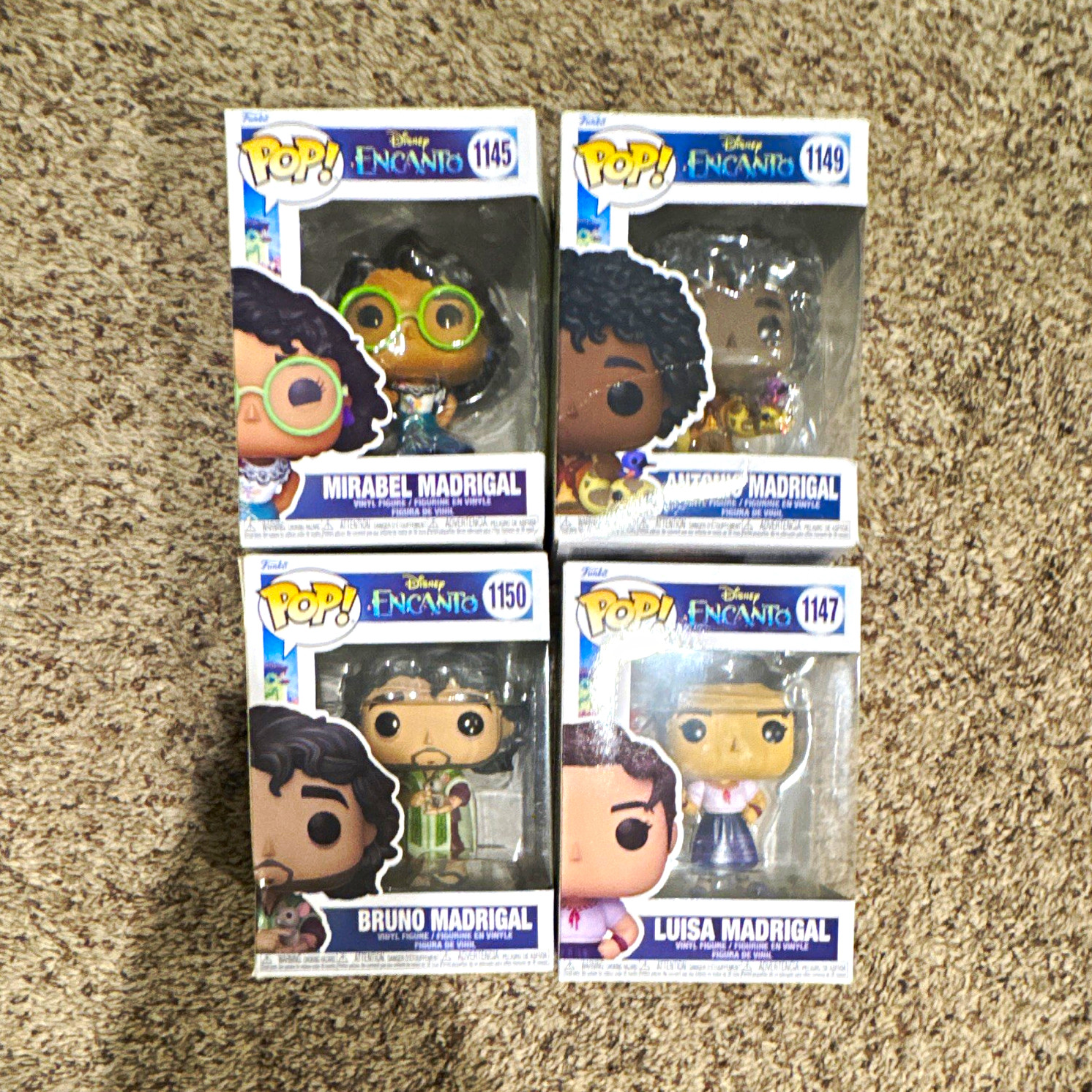 Funko Pop! Disney Encanto Vinyl Lot 4 Mirabel Antonio Bruno Luisa #1145-1150